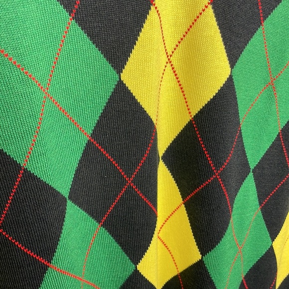 NWT Brooks Brothers Argyle Silk/Cotton Blend Vest St. Andrews Links Navy Size XL - Picture 6 of 17